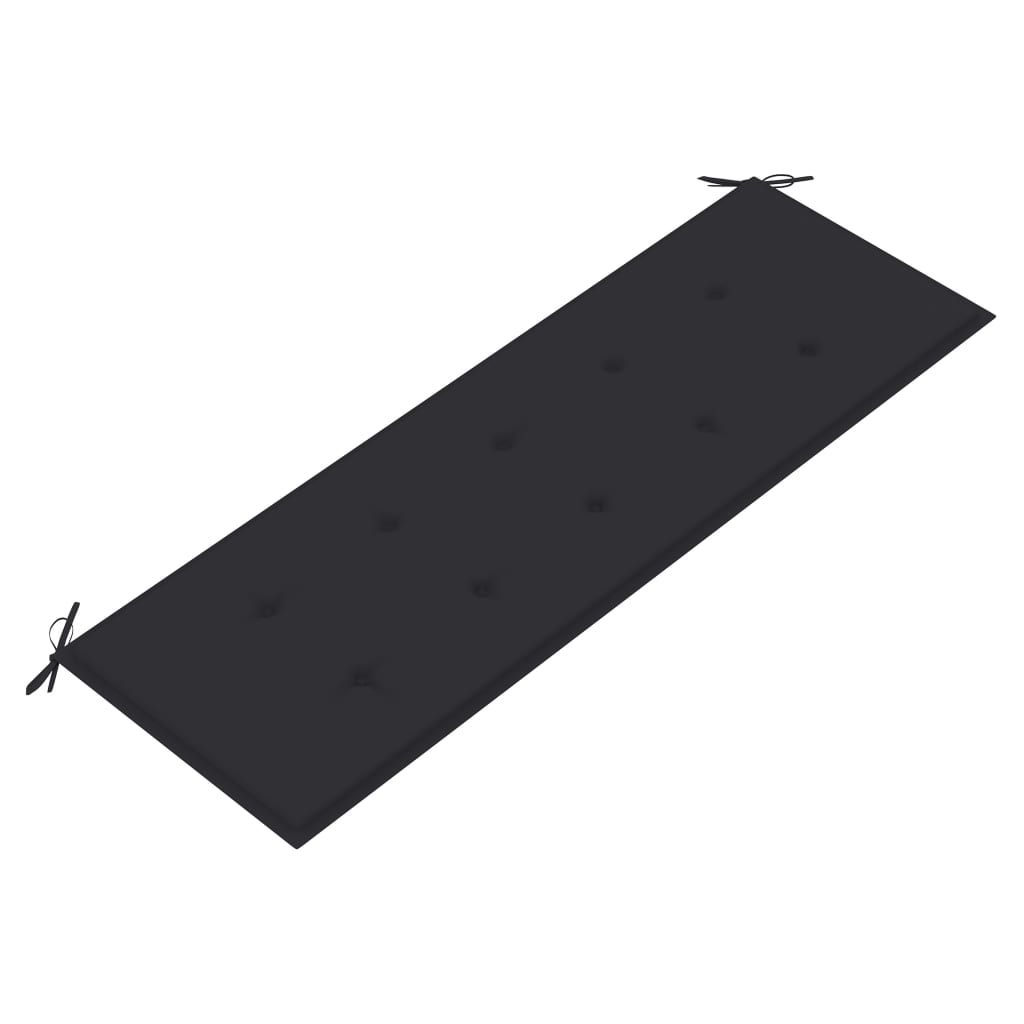 Bataviabänk med antracit dyna 150 cm massiv teak