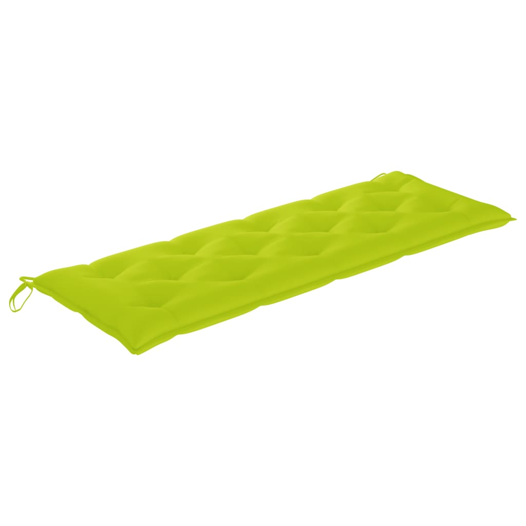 Bataviabänk med ljusgrön dyna 150 cm massiv teak