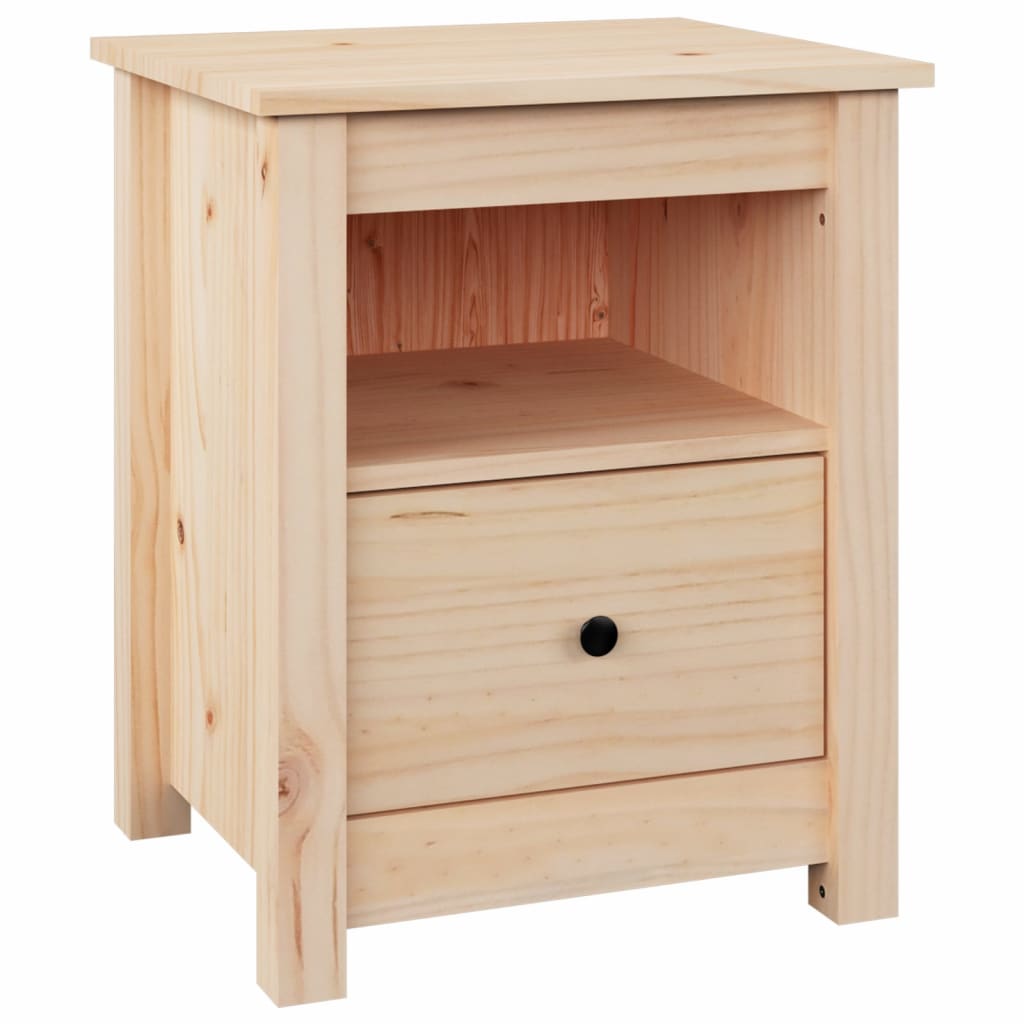 Sängbord 2 st 40x35x49 cm massiv furu
