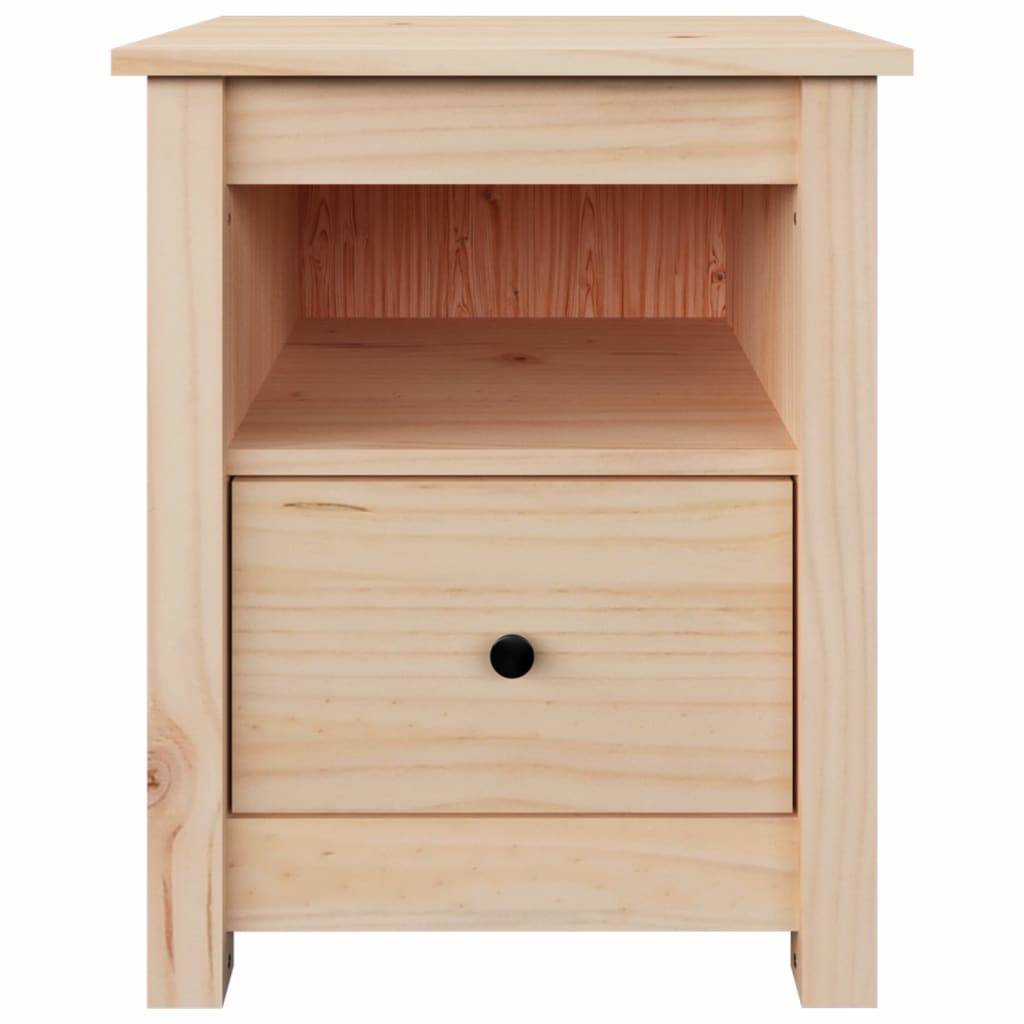 Sängbord 2 st 40x35x49 cm massiv furu