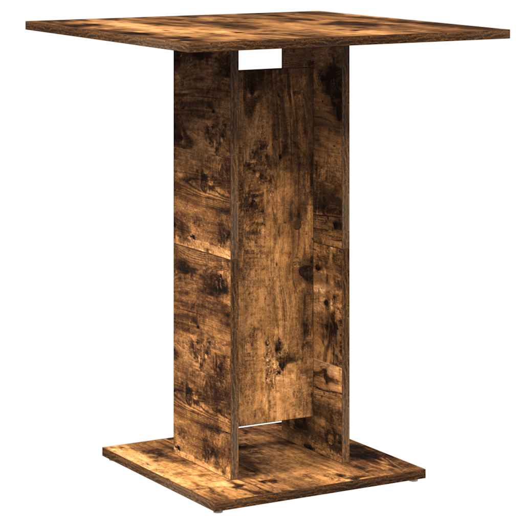 Cafébord rökfärgad ek 60x60x75 cm konstruerat trä