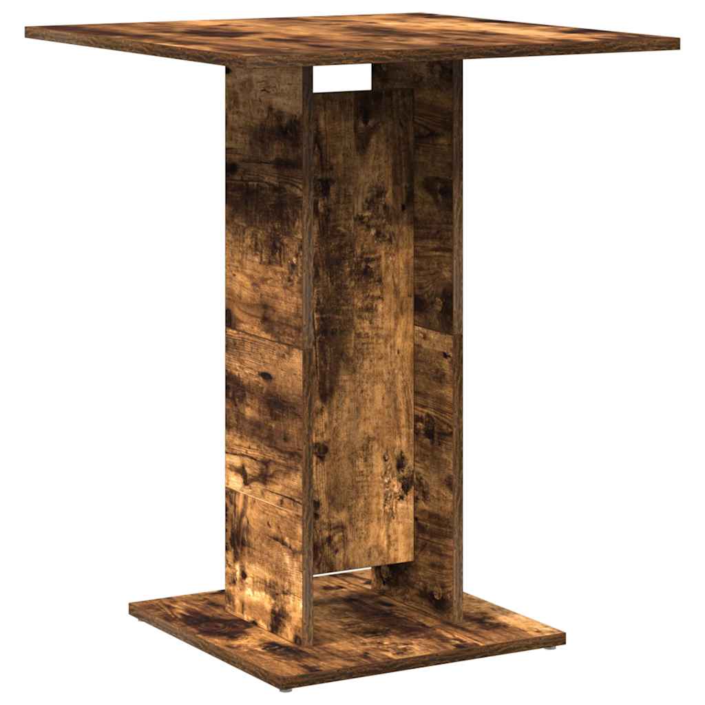 Cafébord rökfärgad ek 60x60x75 cm konstruerat trä