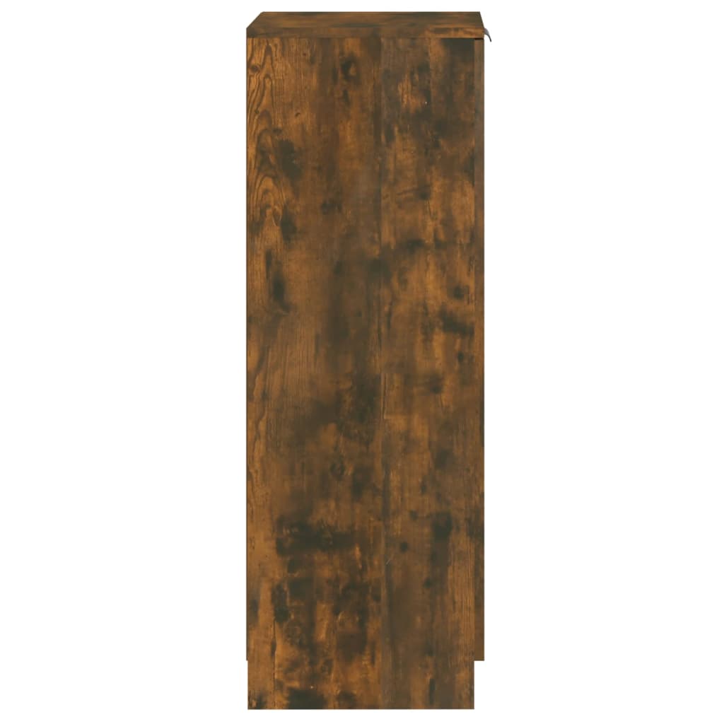 Skoställ rökfärgad ek 30x35x100 cm konstruerat trä