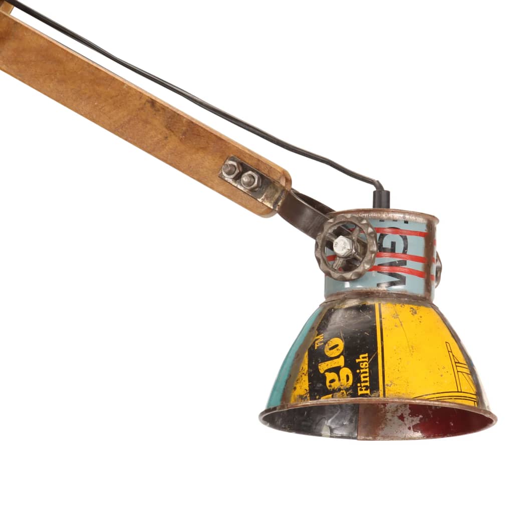 Vägglampa industriell stil flerfärgad rund E27