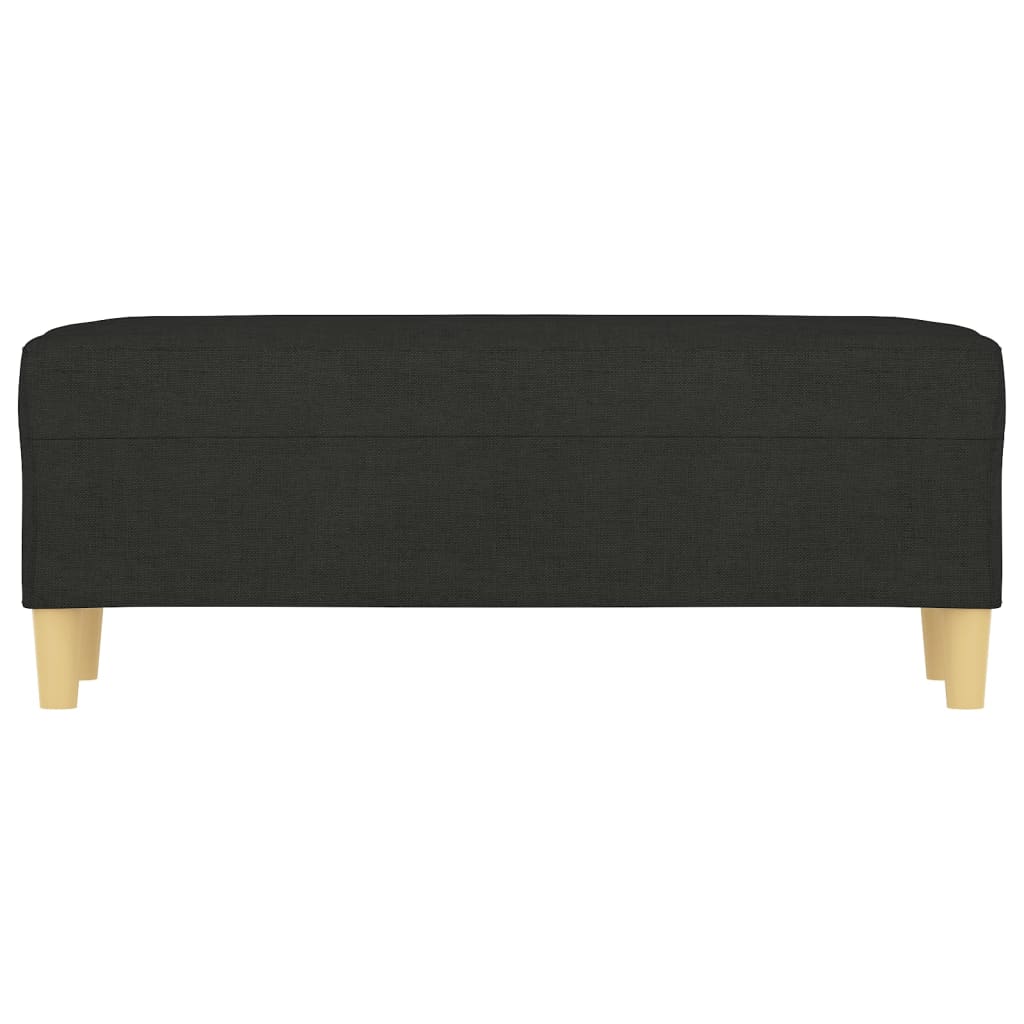 Bänk svart 100x35x41 cm tyg