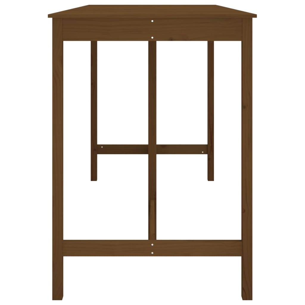 Barbord honungsbrun 180x80x110 cm massivt furuträ
