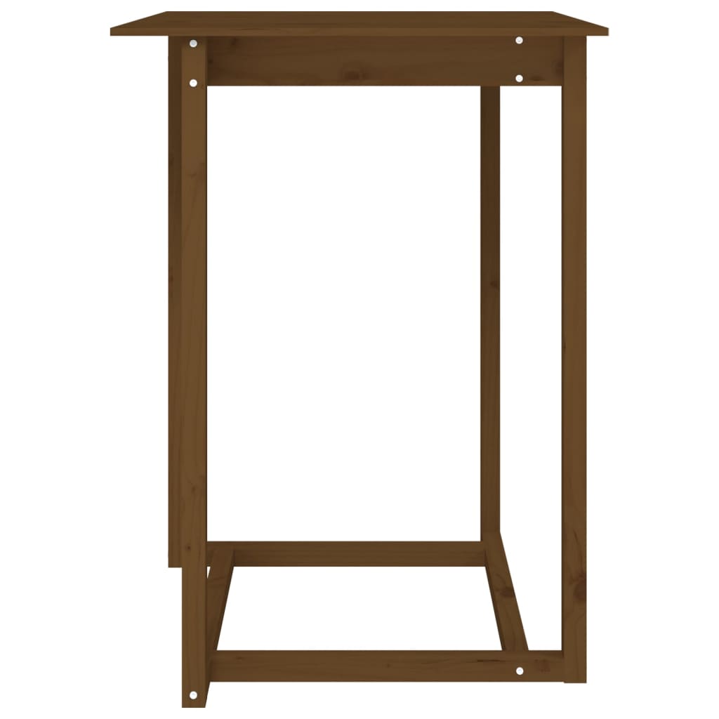 Barbord honungsbrun 80x80x110 cm massivt furuträ