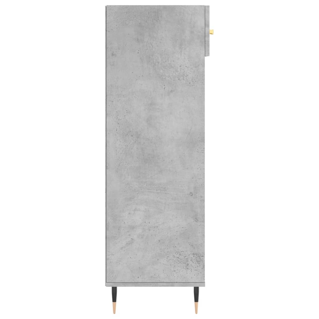 Skohylla betonggrå 60x35x105 cm konstruerat trä