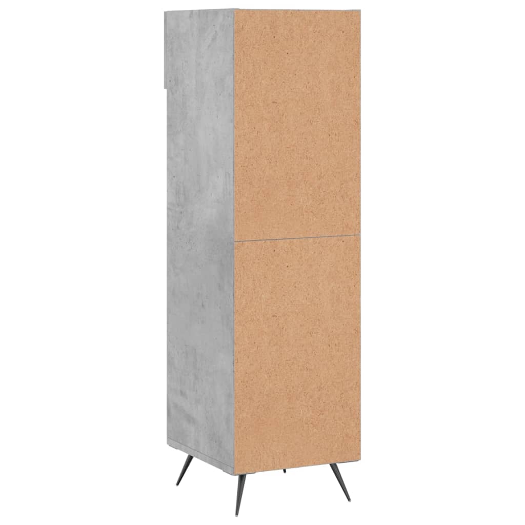Skoskåp betonggrå 30x35x105 cm konstruerat trä