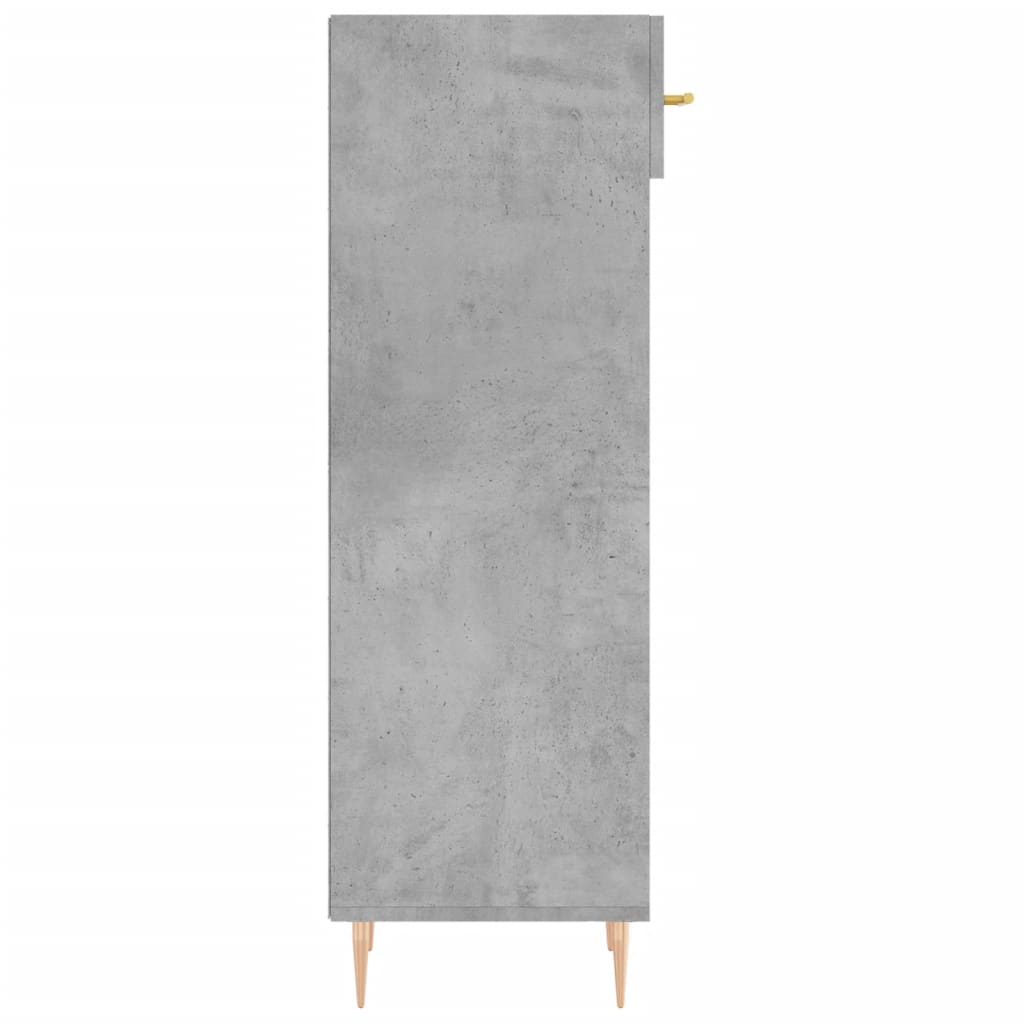 Skoskåp betonggrå 30x35x105 cm konstruerat trä