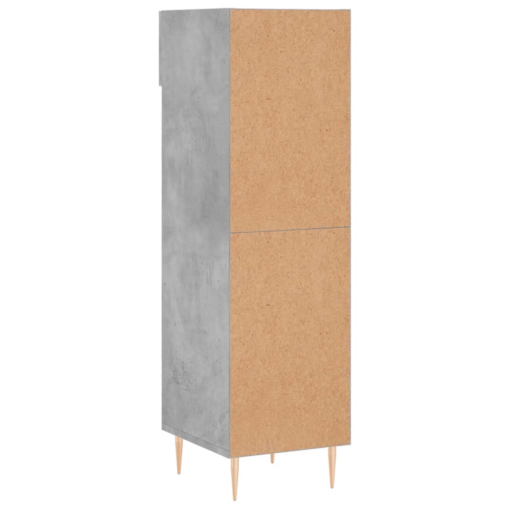 Skoskåp betonggrå 30x35x105 cm konstruerat trä