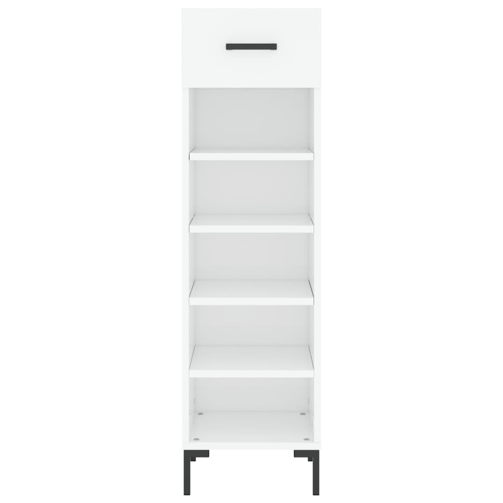 Skohylla vit 30x35x105 cm konstruerat trä