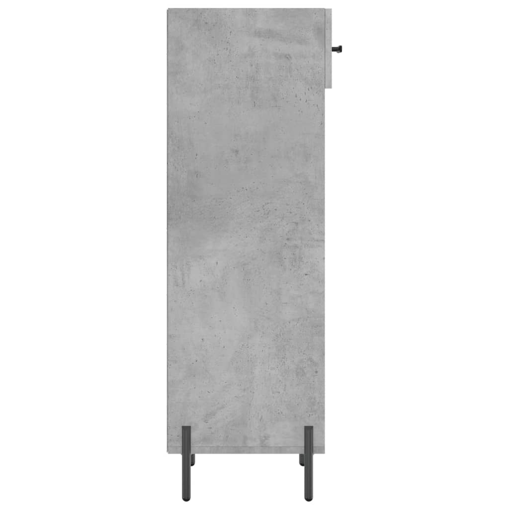 Skoskåp betonggrå 30x35x105 cm konstruerat trä