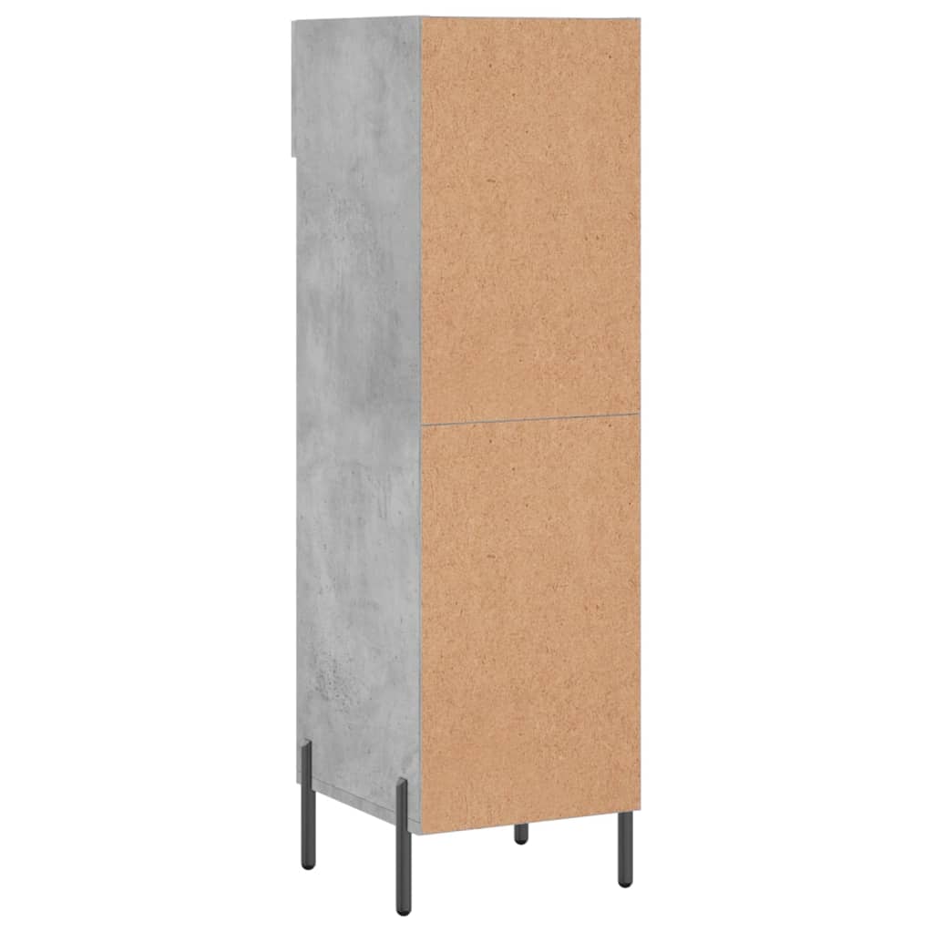 Skoskåp betonggrå 30x35x105 cm konstruerat trä