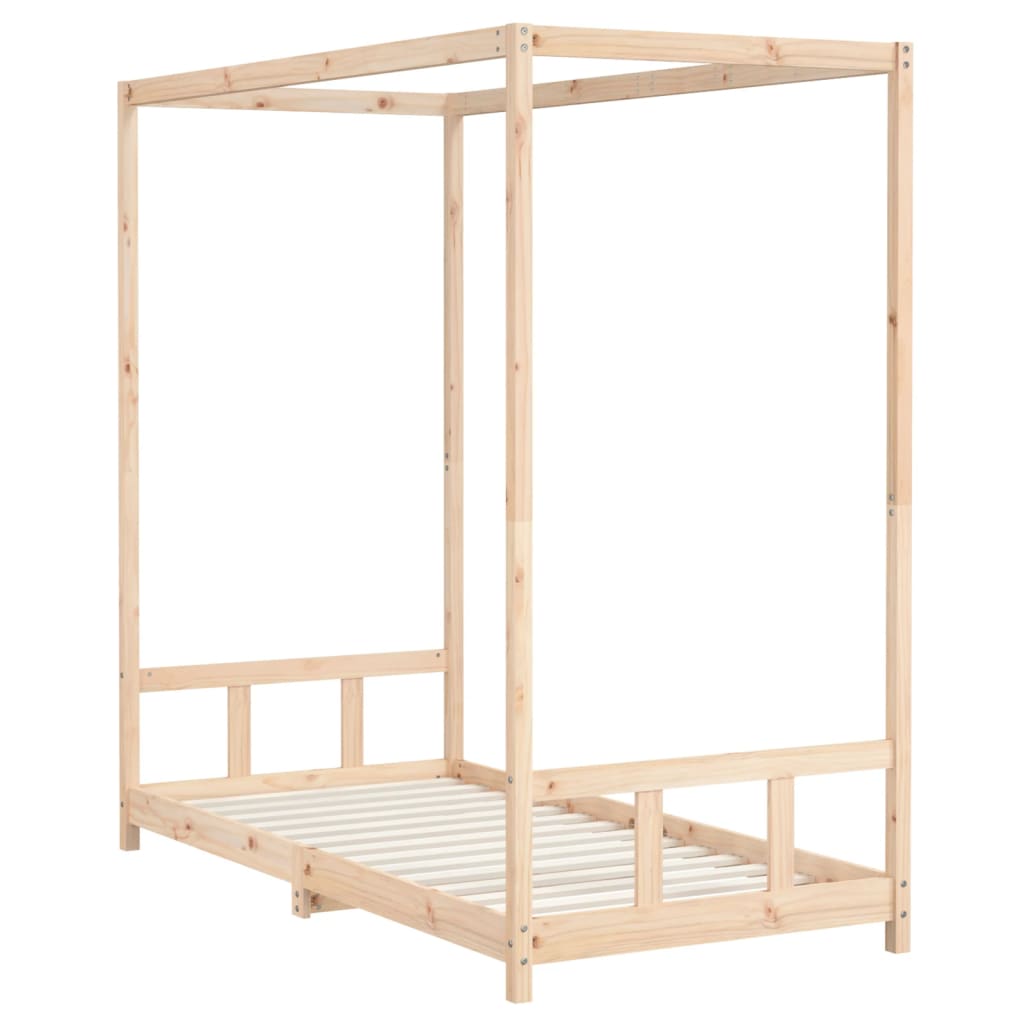 Sängram för barn 90x190 cm massiv furu