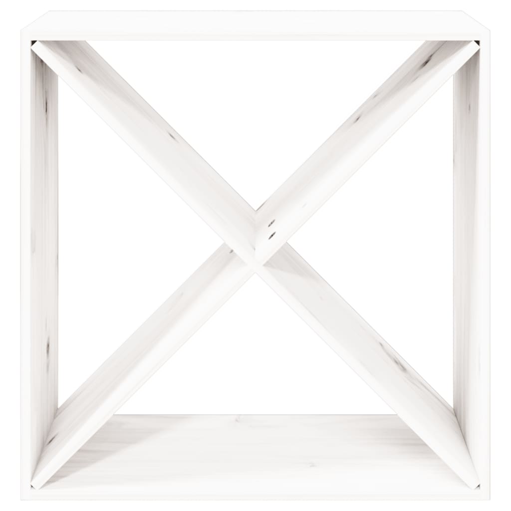 Vinskåp vit 62x25x62 cm massiv furu