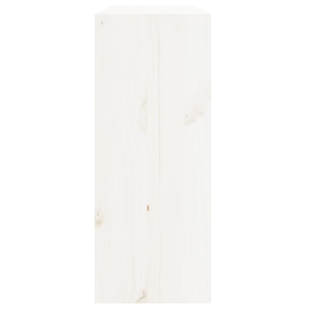 Vinskåp vit 62x25x62 cm massiv furu