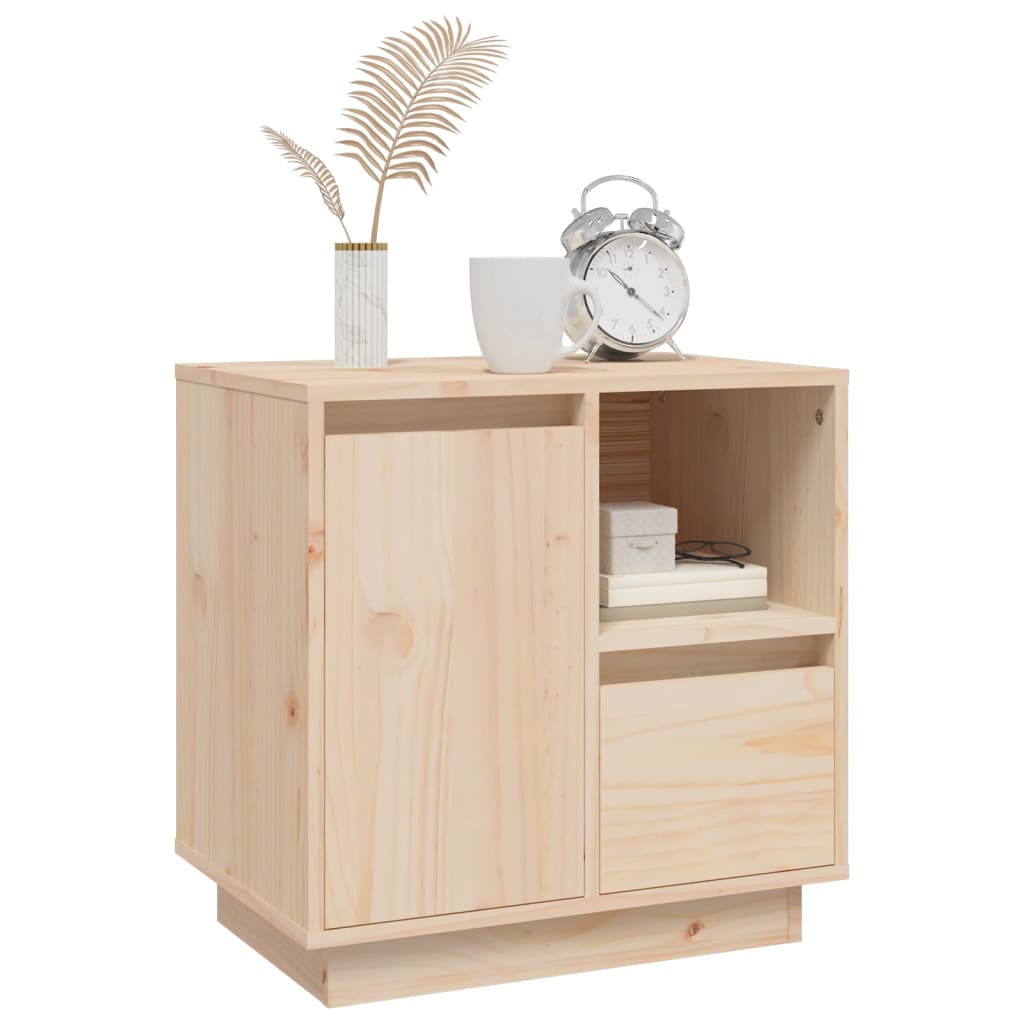 Sängbord 50x34x50 cm massiv furu