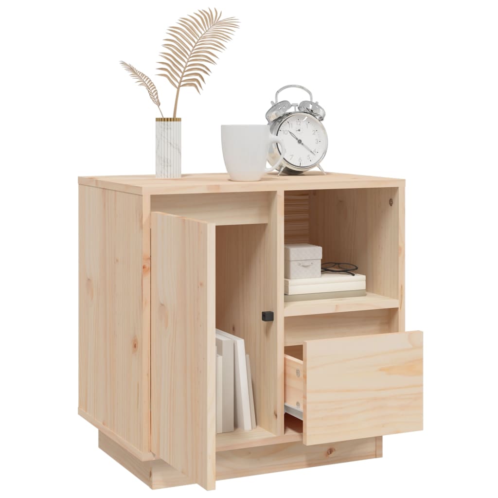 Sängbord 50x34x50 cm massiv furu