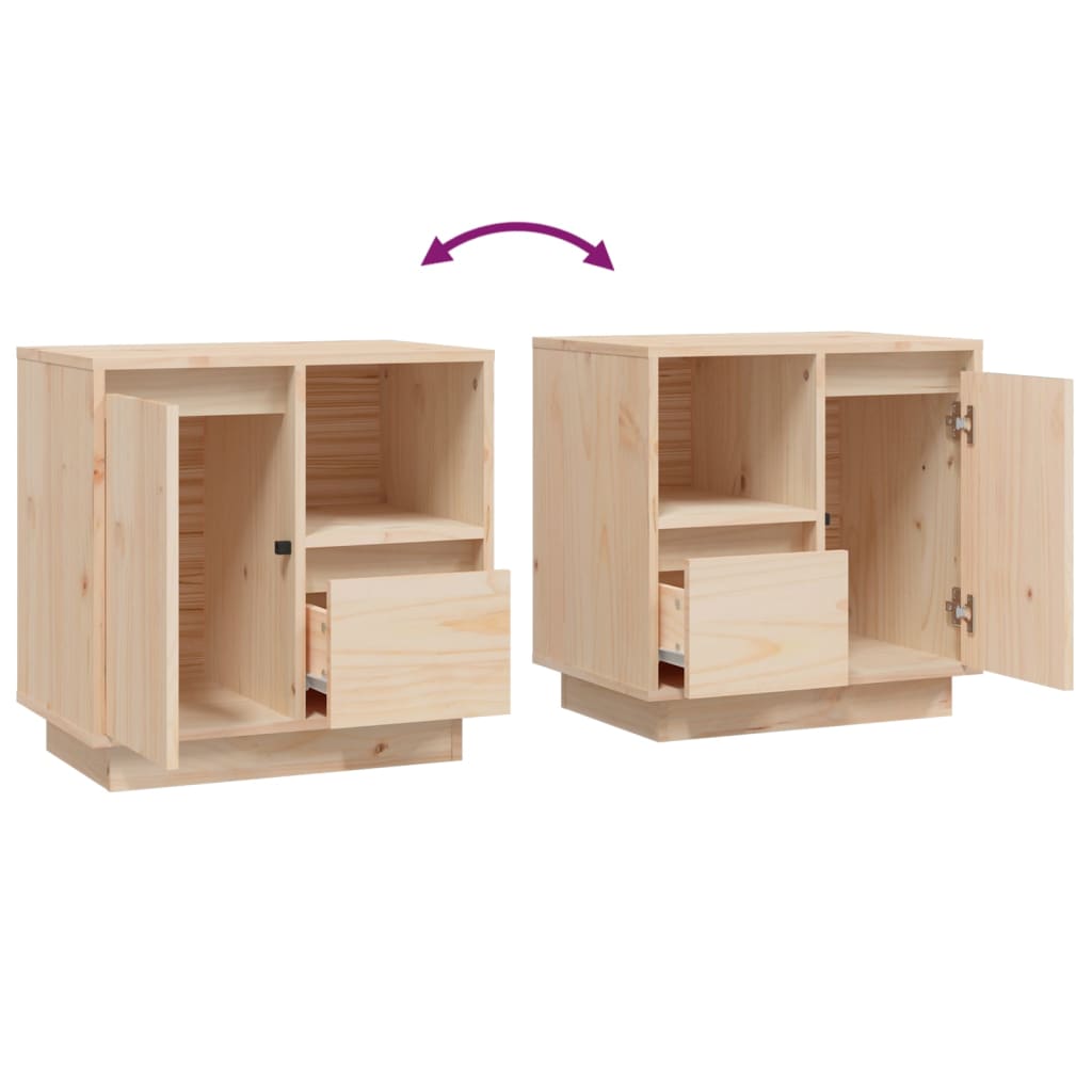 Sängbord 50x34x50 cm massiv furu