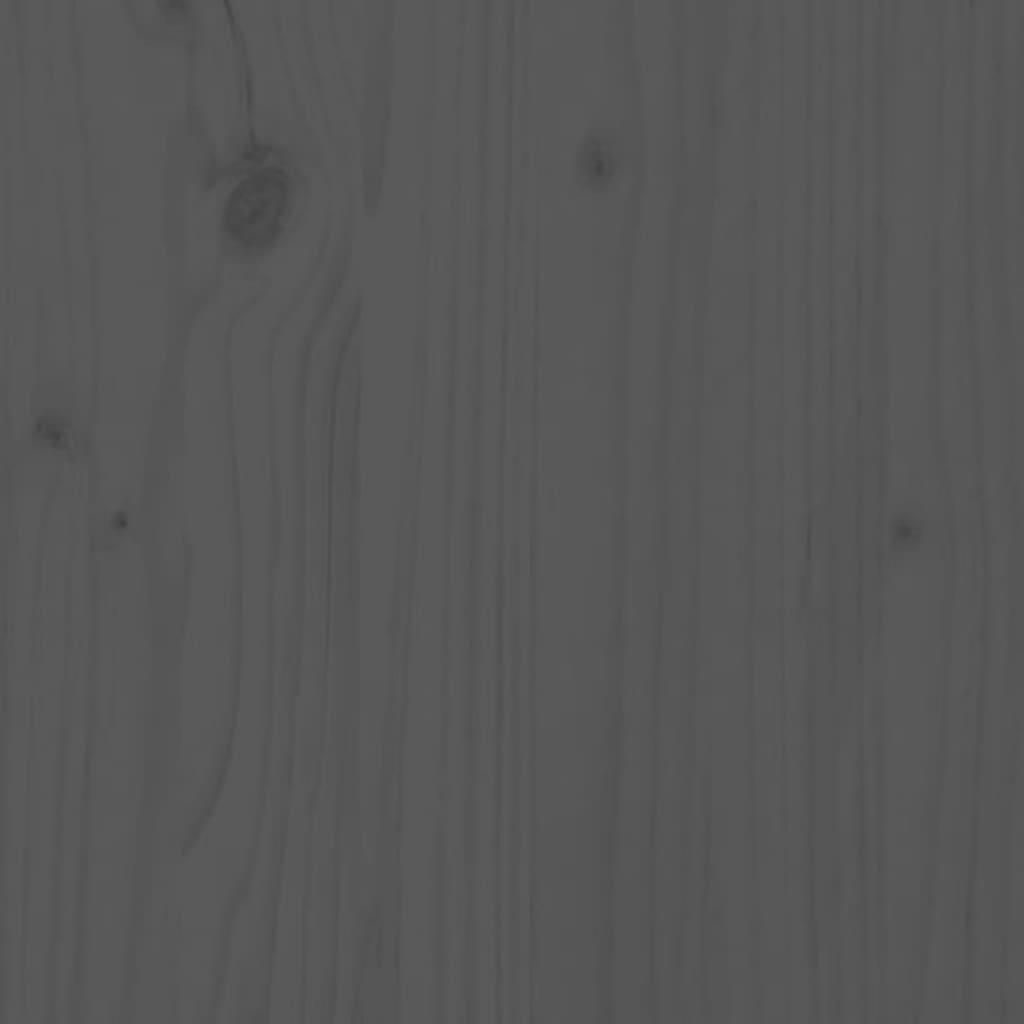 Byrå grå 110x40x78 cm massiv furu