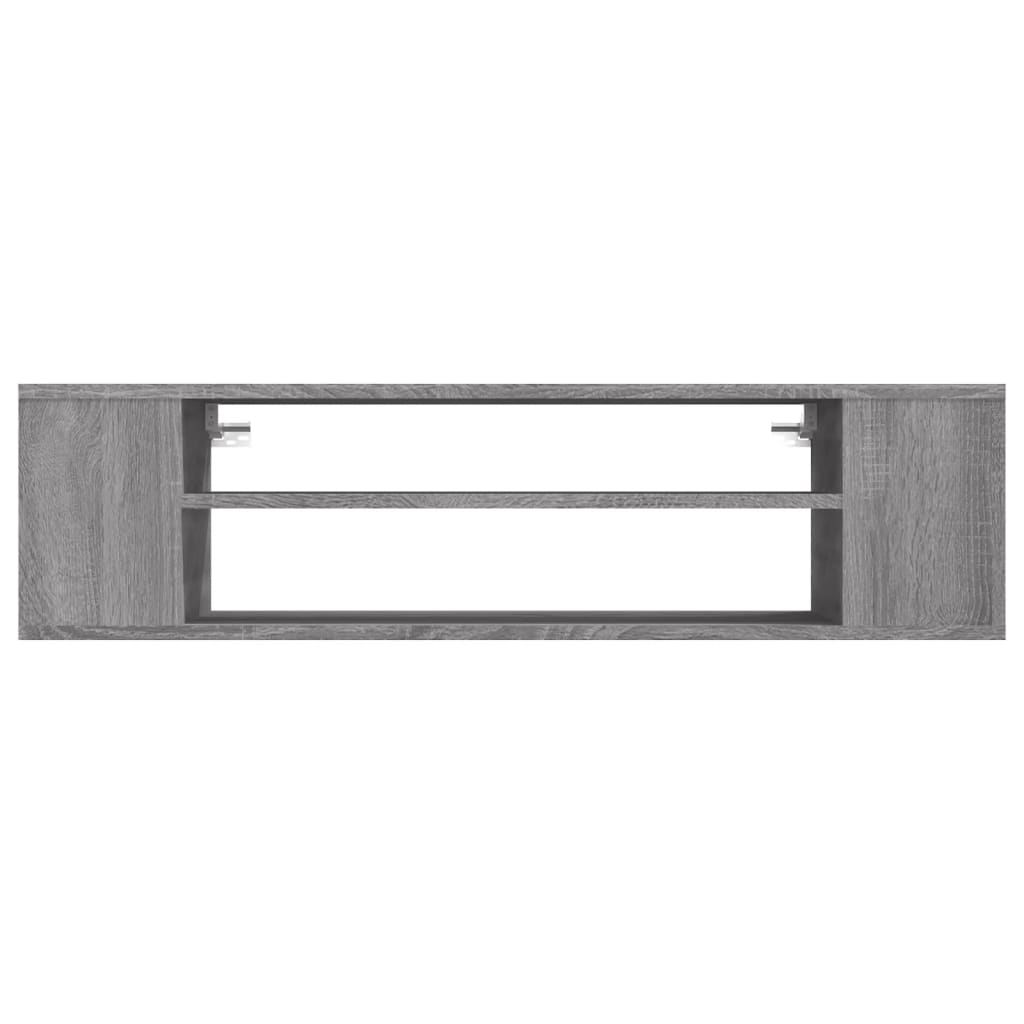 Väggmonterad tv-bänk grå sonoma 100x30x26,5 cm konstruerat trä