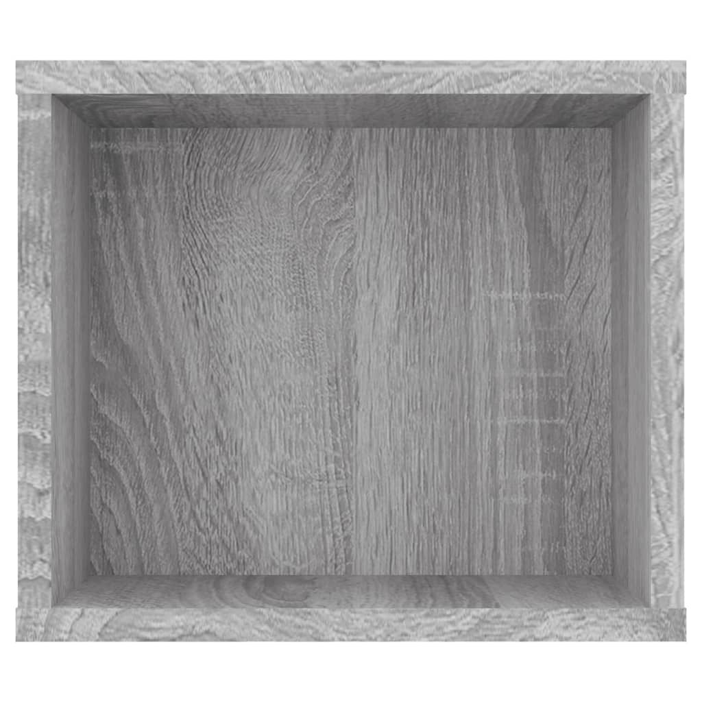 Väggmonterad tv-bänk grå sonoma 100x30x26,5 cm konstruerat trä
