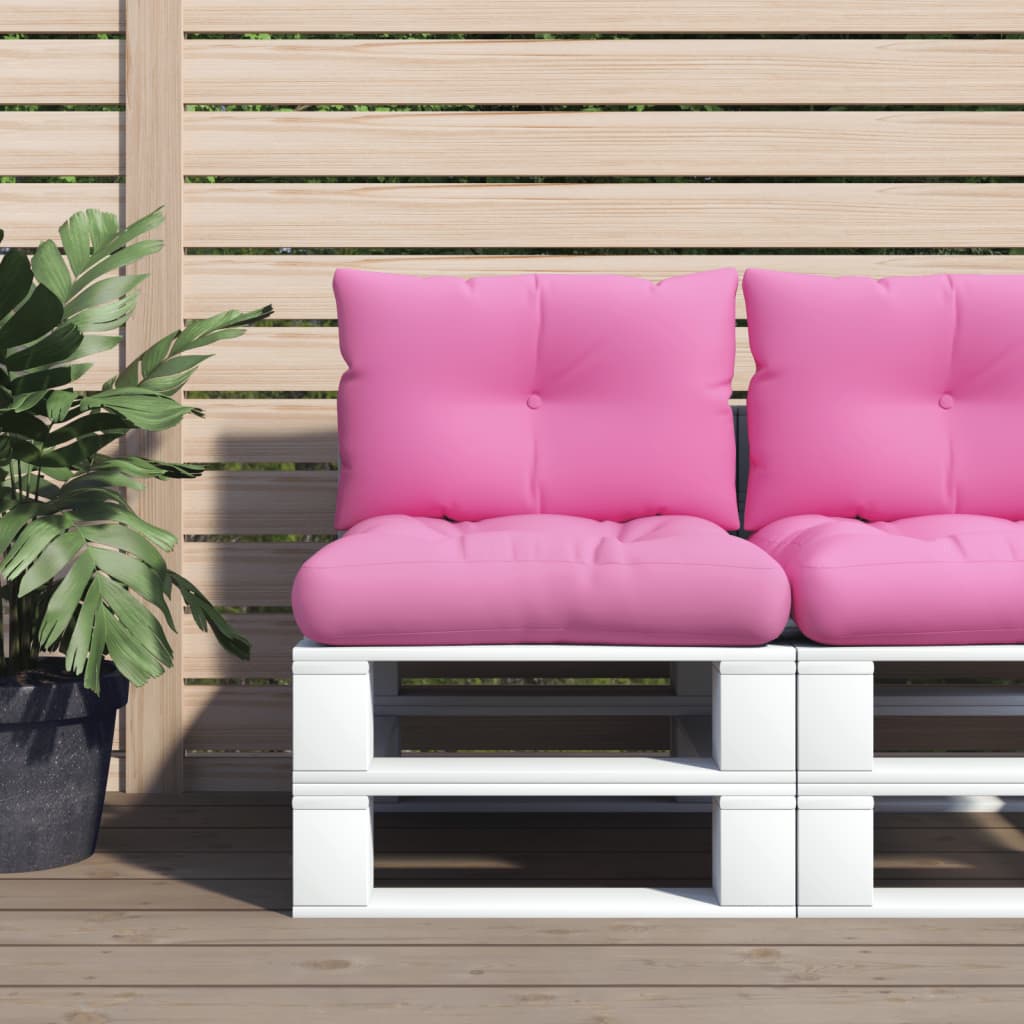 Dynor till pallsoffa 2 st rosa Oxford-tyg