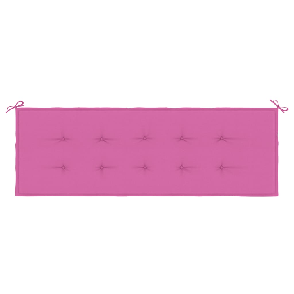Bänkdyna för trädgården rosa 150x50x4 cm oxfordtyg