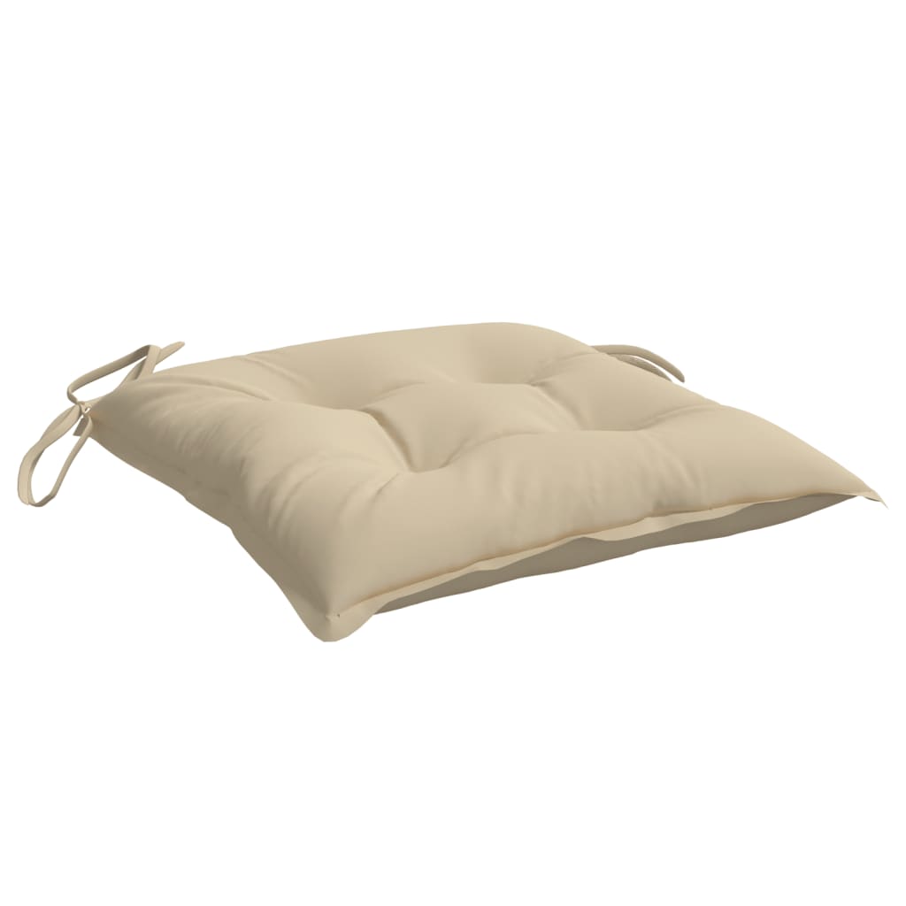Stolsdynor 4 st beige 40x40x7 cm oxfordtyg