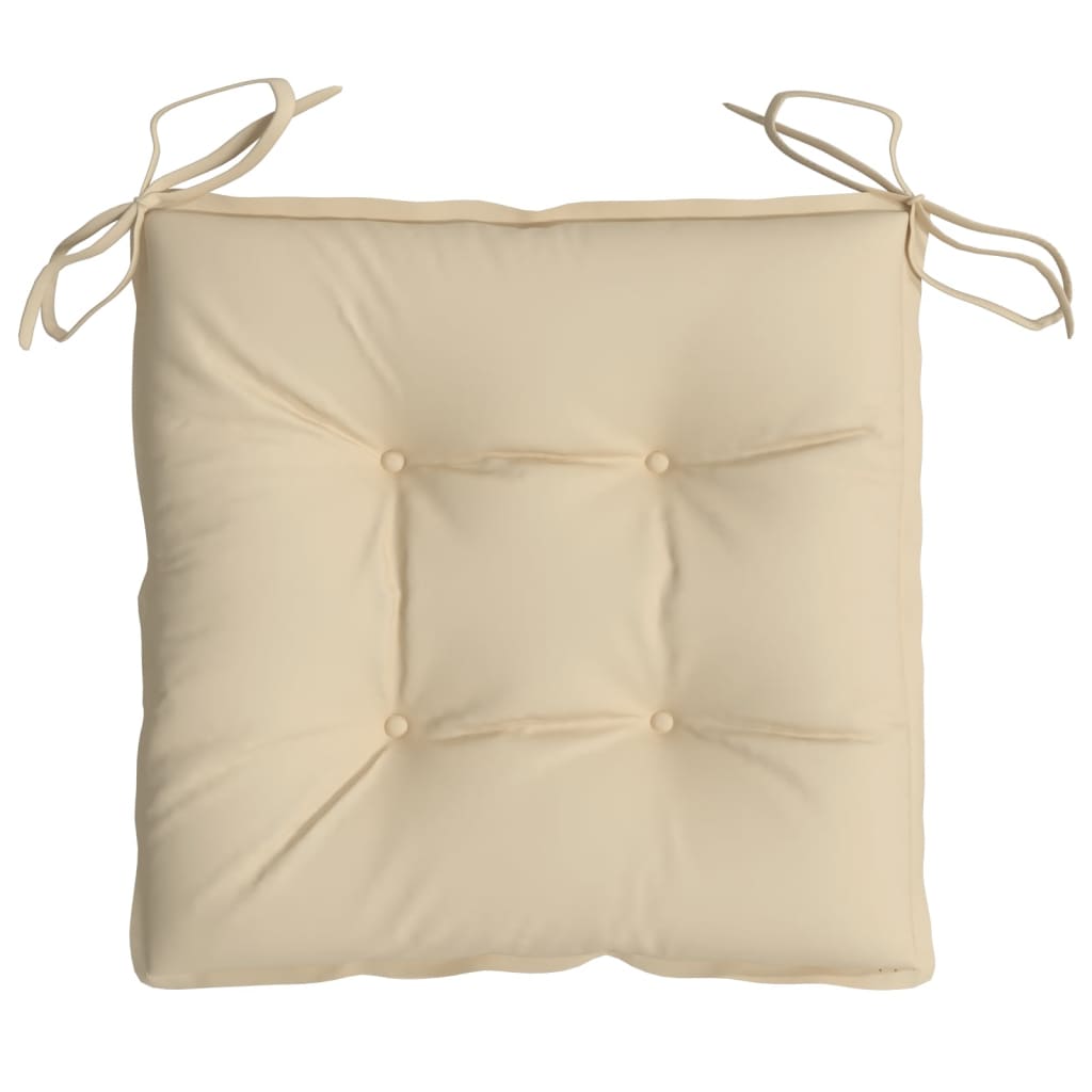 Stolsdynor 4 st beige 40x40x7 cm oxfordtyg