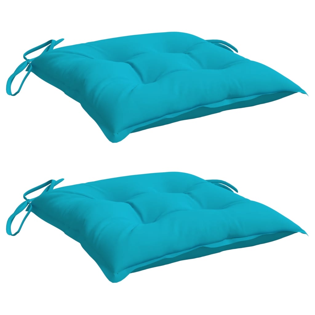 Stolsdynor 2 st turkos 40x40x7 cm tyg