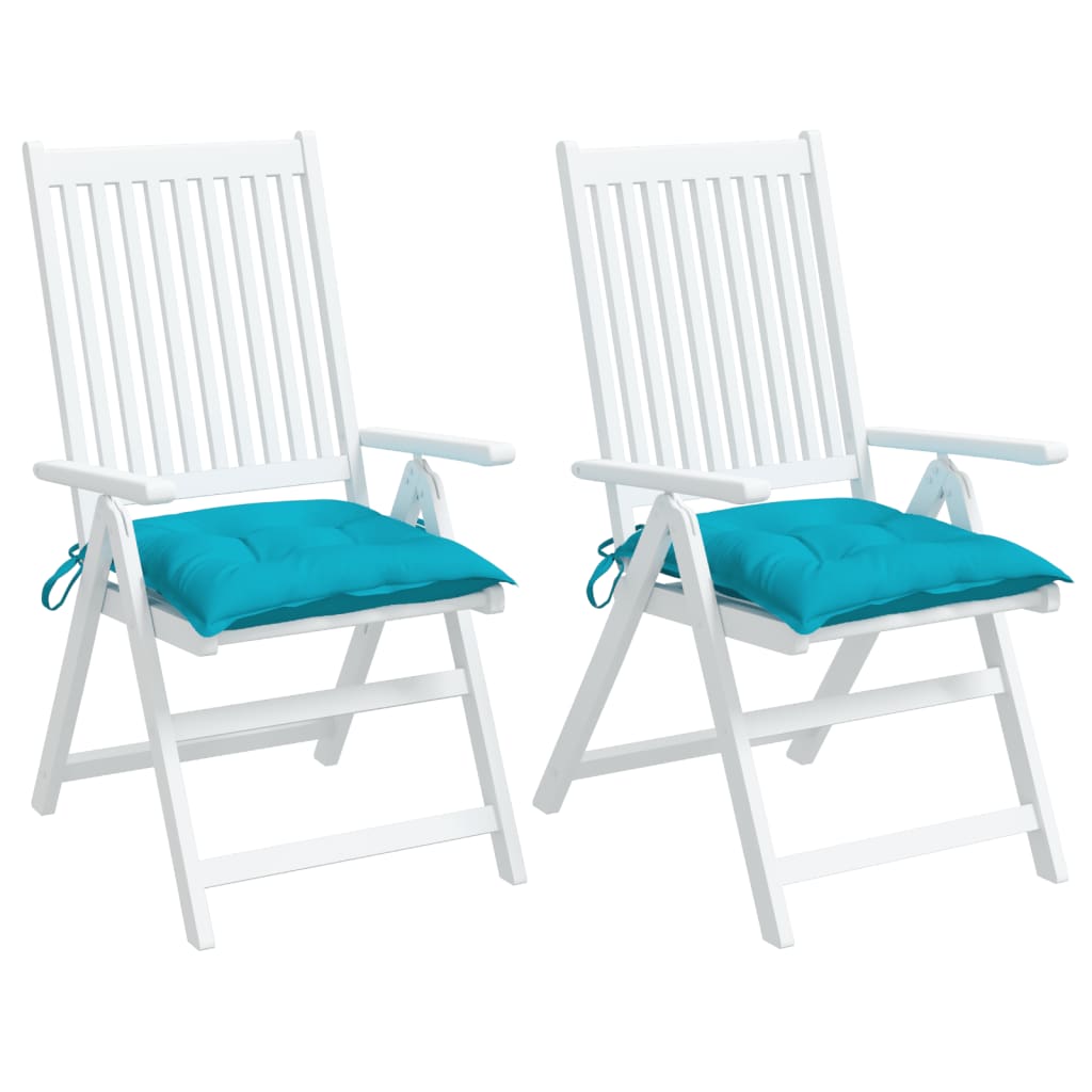 Stolsdynor 2 st turkos 40x40x7 cm tyg