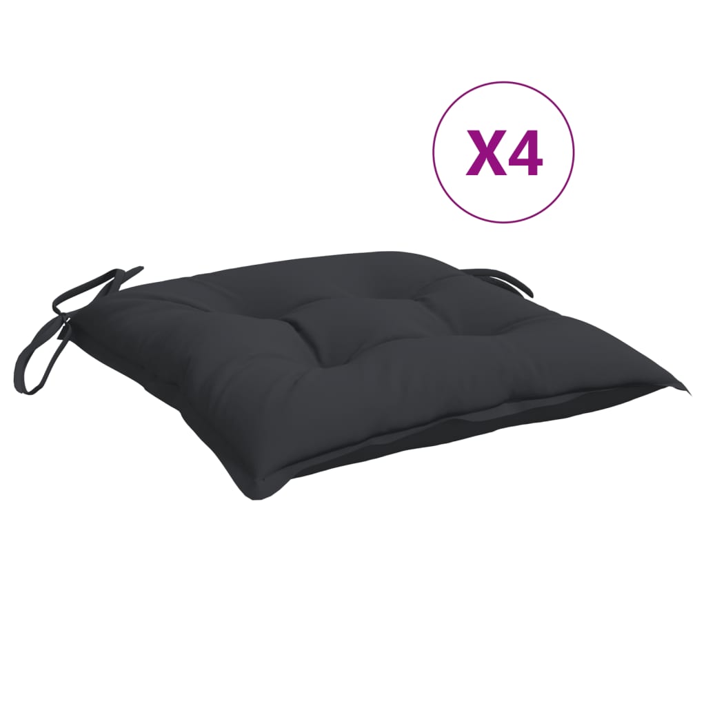 Palldynor 4 st svart 50x50x7 cm oxfordtyg