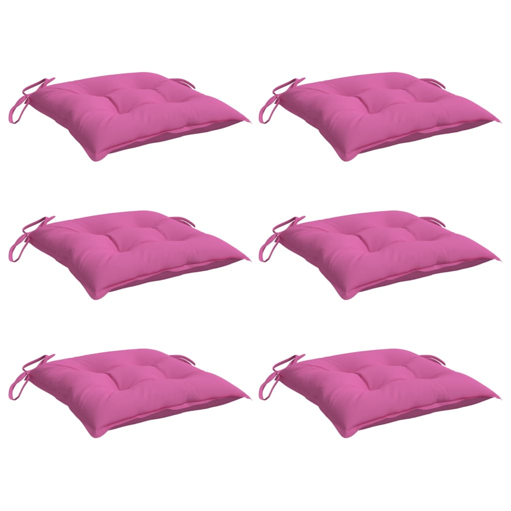 Stolsdynor 6 st rosa 50x50x7 cm oxfordtyg