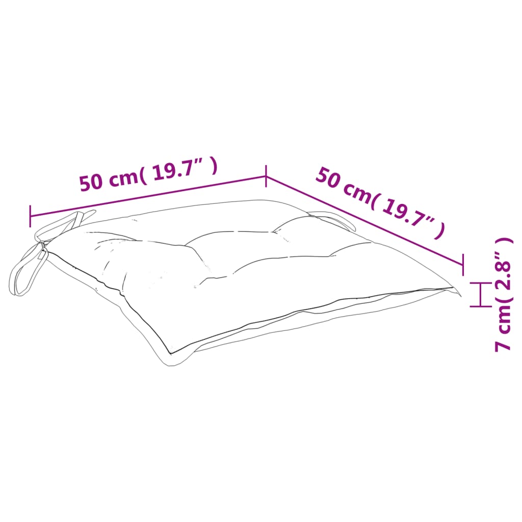 Stolsdynor 4 st turkos 50x50x7 cm oxfordtyg