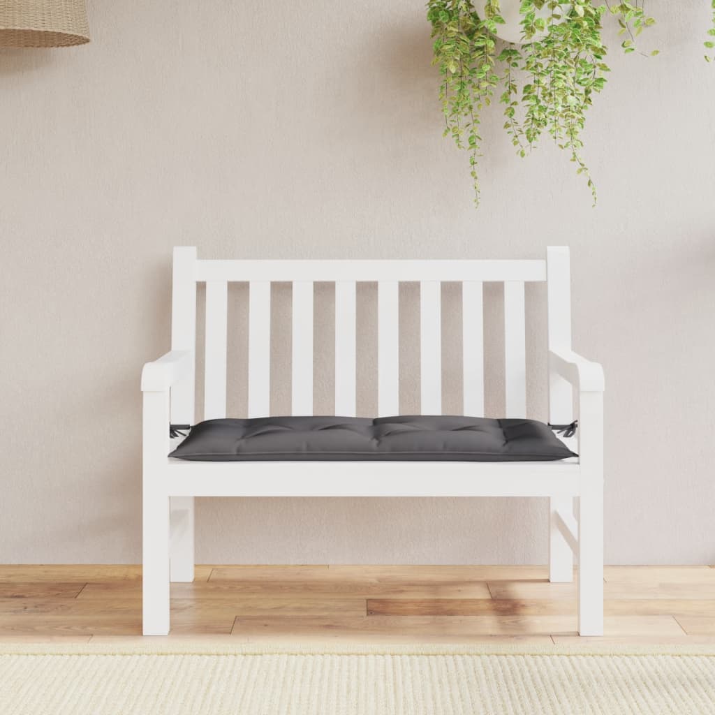 Bänkdyna för trädgården antracit 100x50x7 cm oxfordtyg