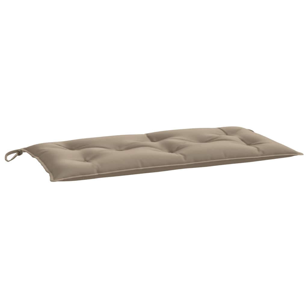 Bänkdyna för trädgården taupe 100x50x7 cm oxfordtyg