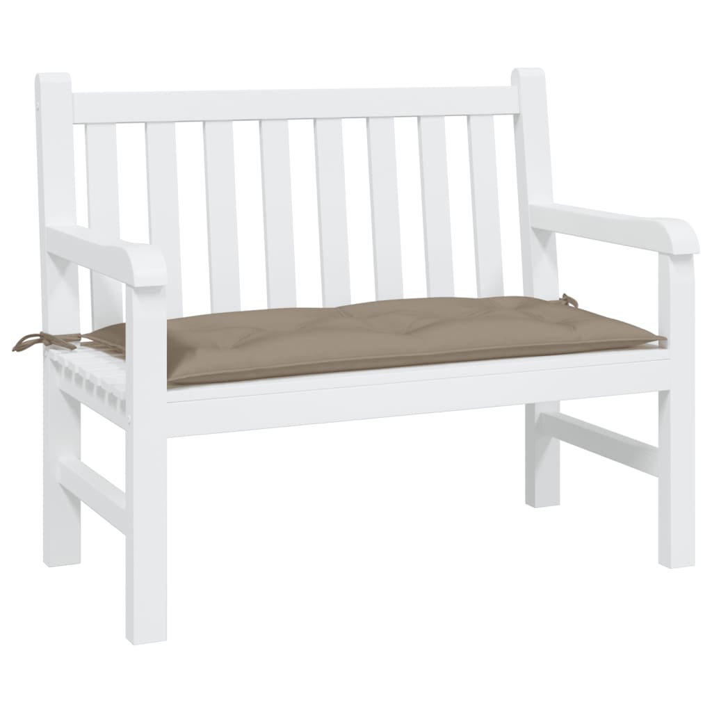 Bänkdyna för trädgården taupe 100x50x7 cm oxfordtyg