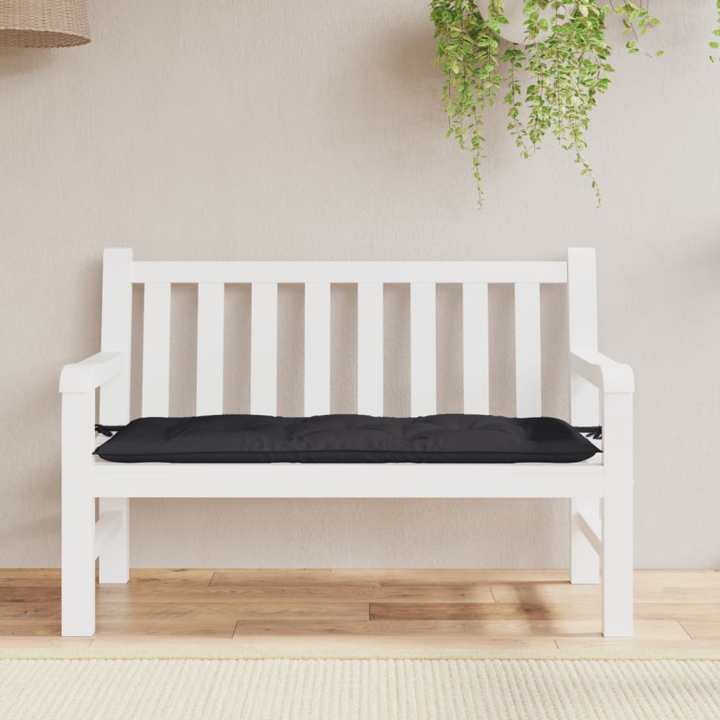 Bänkdyna för trädgården svart 120x50x7 cm oxfordtyg