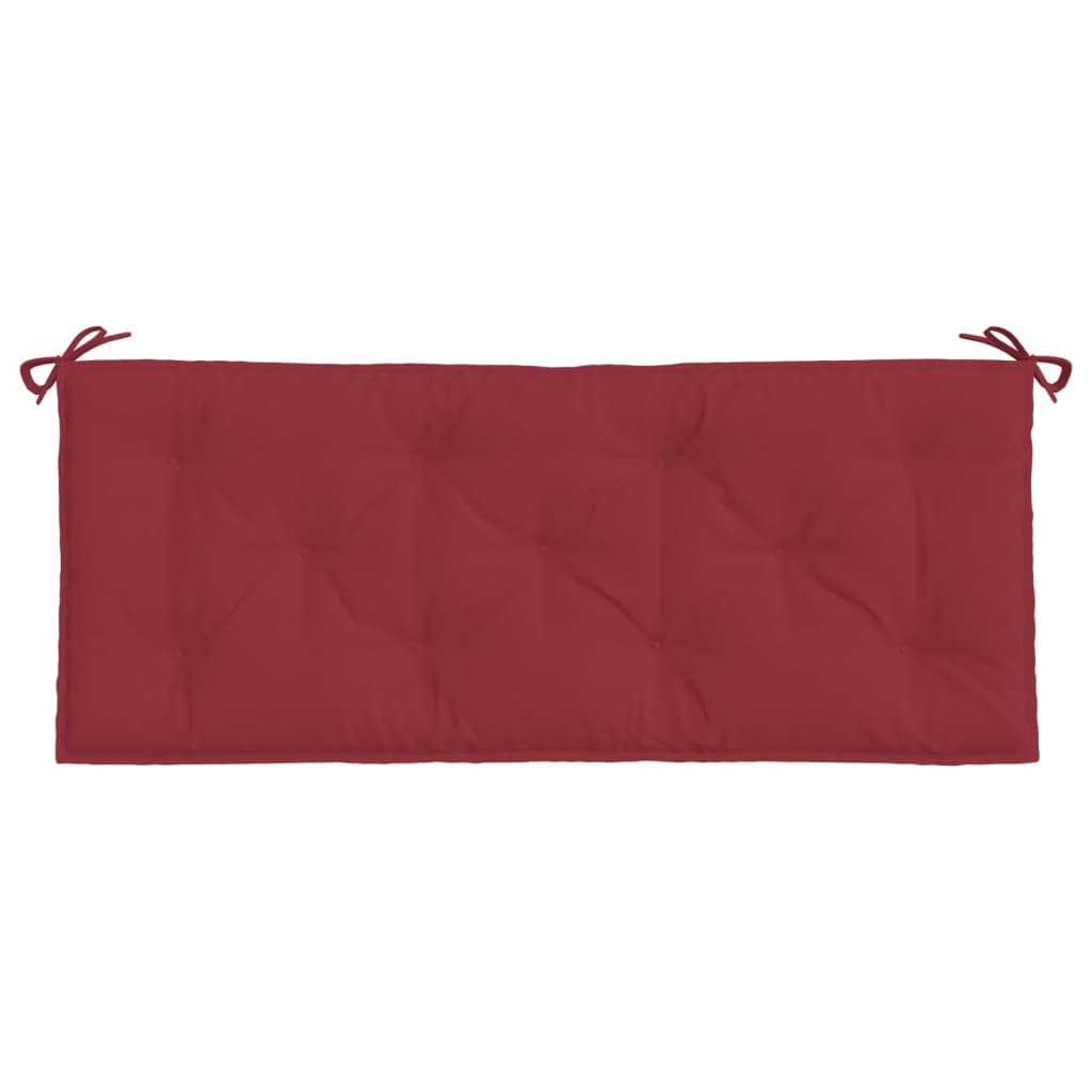 Bänkdyna för trädgården vinröd 120x50x7 cm oxfordtyg