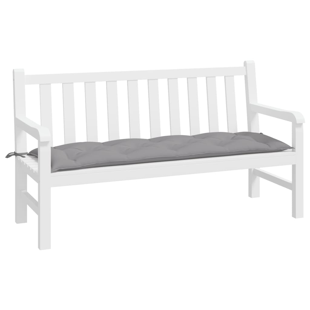 Bänkdyna för trädgården grå 150x50x7 cm oxfordtyg