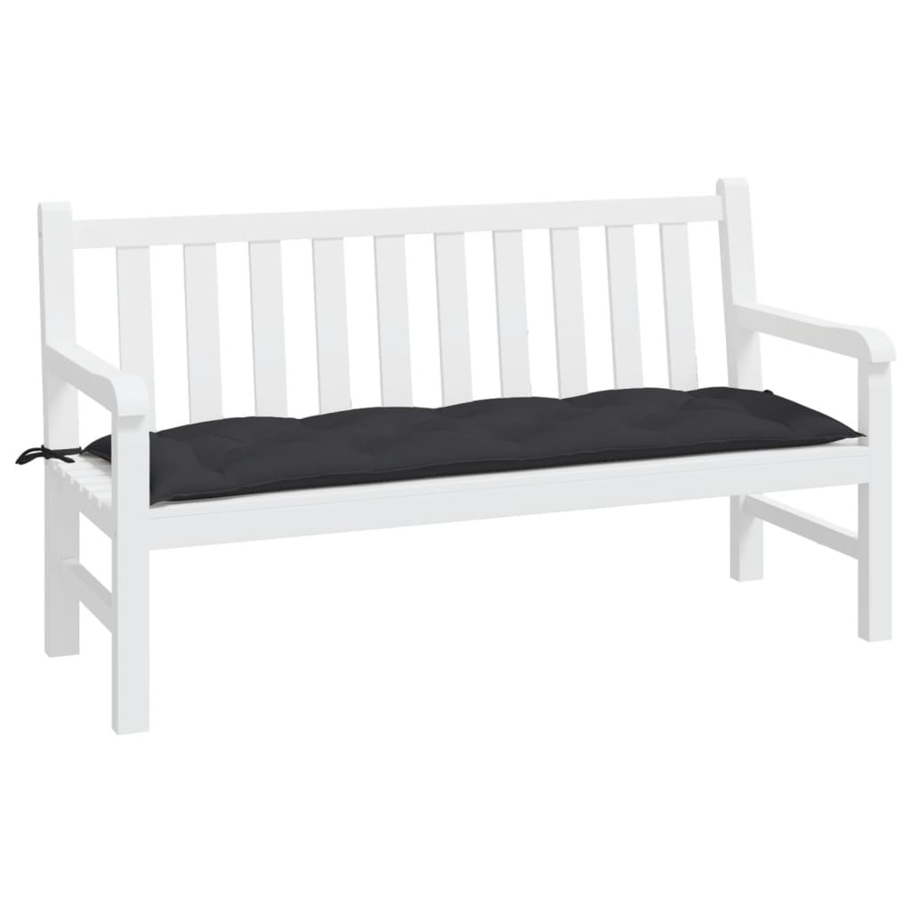 Bänkdyna för trädgården svart 150x50x7 cm oxfordtyg