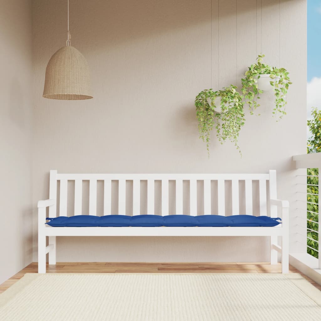 Bänkdyna för trädgården kungsblå 200x50x7 cm oxfordtyg