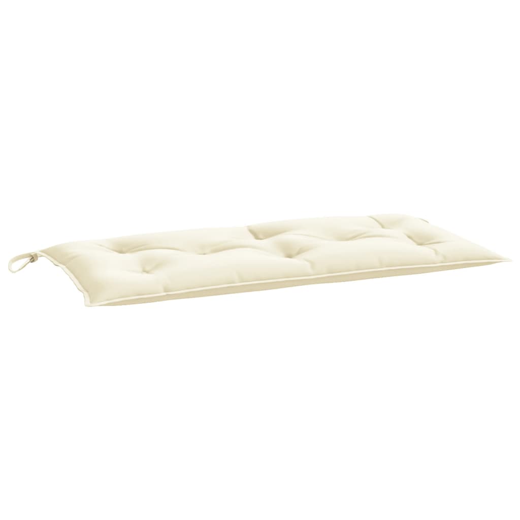 Bänkdynor för trädgården 2 st gräddvit 100x50x7 cm oxfordtyg
