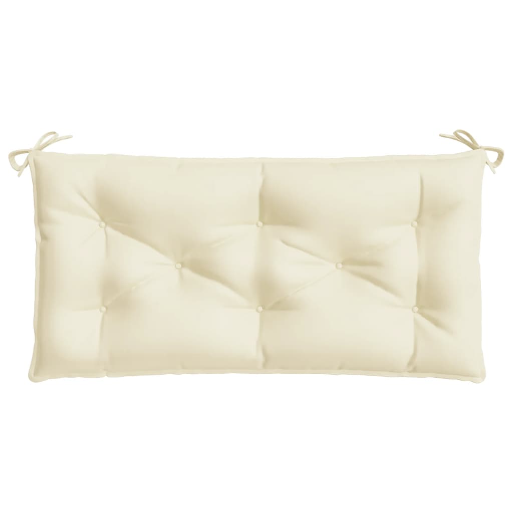 Bänkdynor för trädgården 2 st gräddvit 100x50x7 cm oxfordtyg