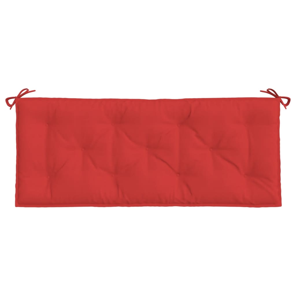 Bänkdynor för trädgården 2st röd 120x50x7cm oxfordtyg