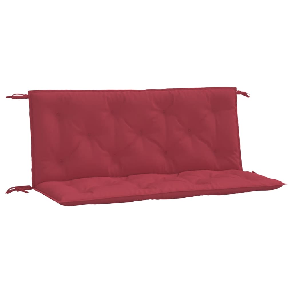Bänkdynor för trädgården 2st vinröd 120x50x7cm oxfordtyg