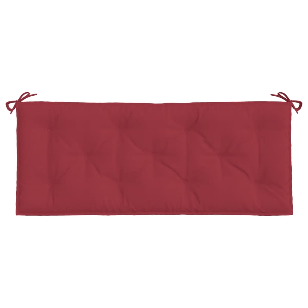 Bänkdynor för trädgården 2st vinröd 120x50x7cm oxfordtyg