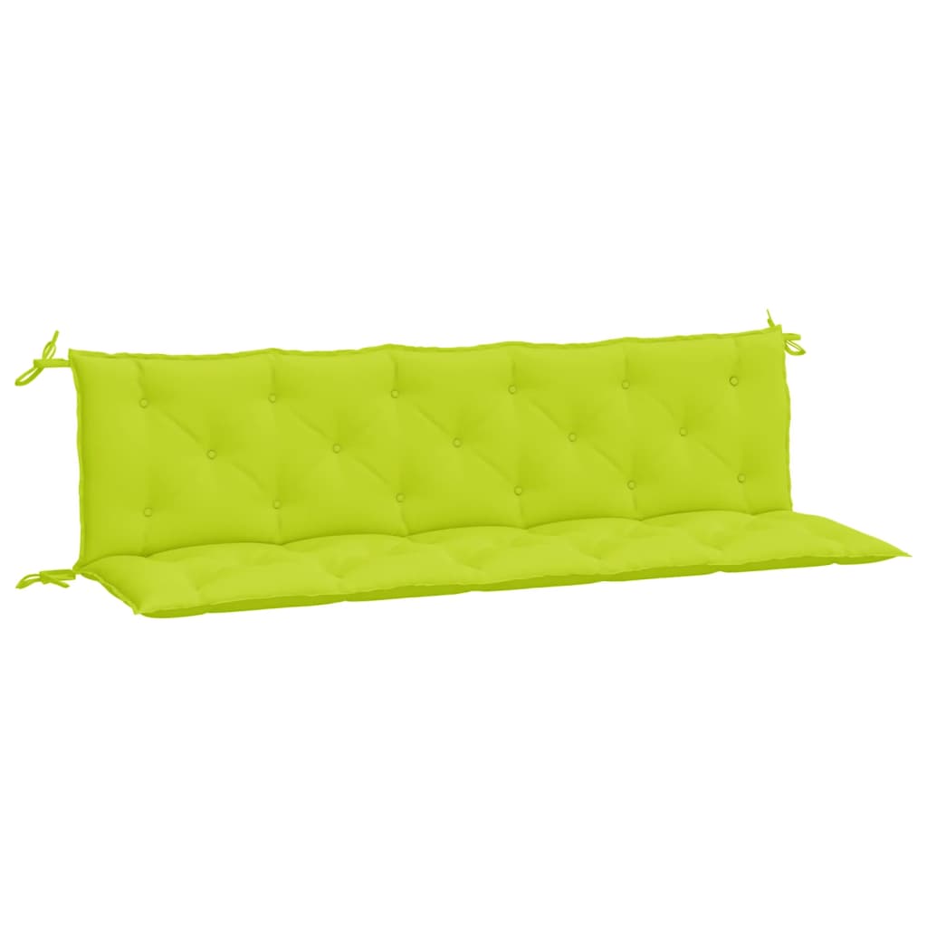 Bänkdynor för trädgården 2st ljusgrön 180x50x7cm oxfordtyg